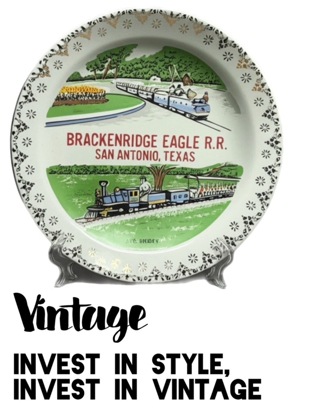 Collectors Plate BRACKENRIDGE EAGLE R.R. VINTAGE Collectors Plate
